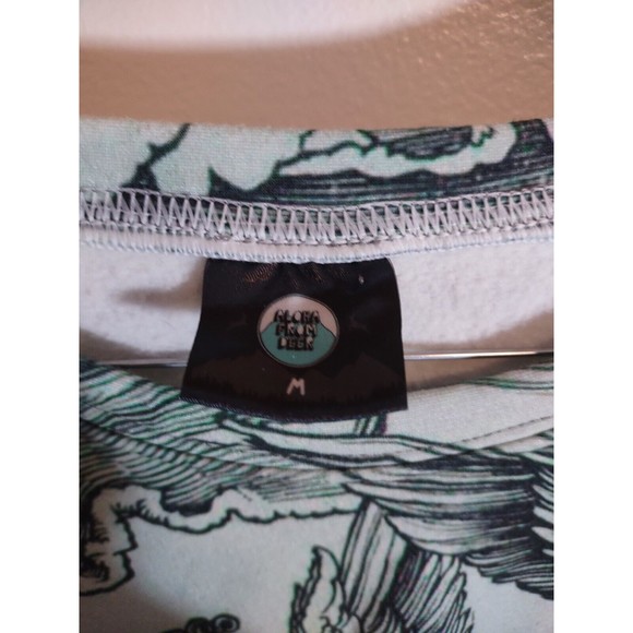 Aloha From Deer Unisex M Green Long Sleeve Sweater Allover Graphic Streetwear - Picture 3 of 10